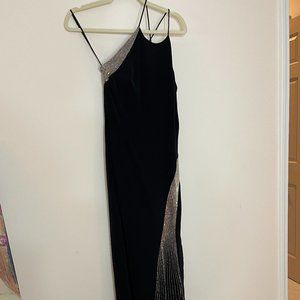 Cache One Shoulder Beaded Gown